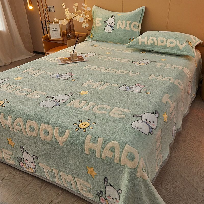 Чаршаф от полар Nanjiren Snowflake, подплатен с полар, удебелен коралов полар, одеяло Milk Faleirong, калъф за одеяло за диван