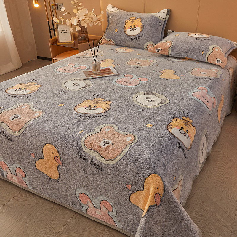 Чаршаф от полар Nanjiren Snowflake, подплатен с полар, удебелен коралов полар, одеяло Milk Faleirong, калъф за одеяло за диван