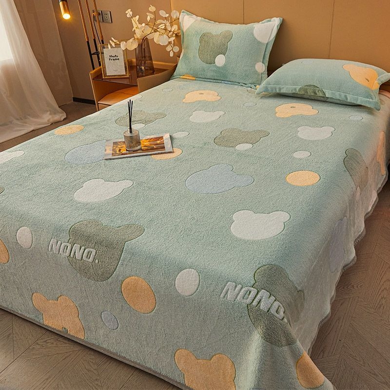 Чаршаф от полар Nanjiren Snowflake, подплатен с полар, удебелен коралов полар, одеяло Milk Faleirong, калъф за одеяло за диван