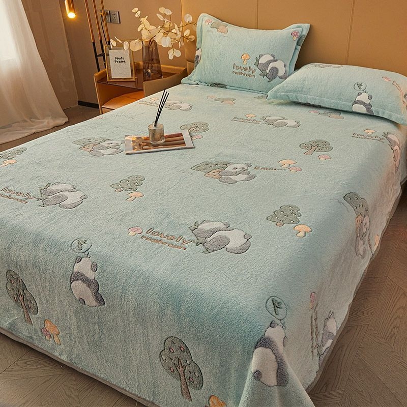 Чаршаф от полар Nanjiren Snowflake, подплатен с полар, удебелен коралов полар, одеяло Milk Faleirong, калъф за одеяло за диван