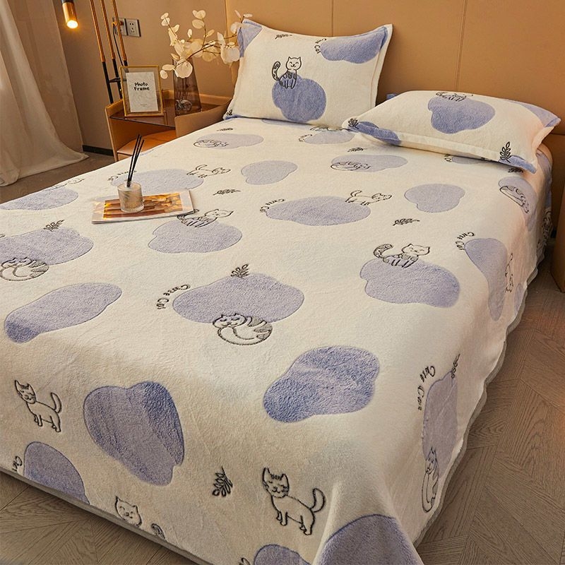 Чаршаф от полар Nanjiren Snowflake, подплатен с полар, удебелен коралов полар, одеяло Milk Faleirong, калъф за одеяло за диван