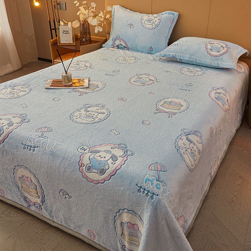 Чаршаф от полар Nanjiren Snowflake, подплатен с полар, удебелен коралов полар, одеяло Milk Faleirong, калъф за одеяло за диван