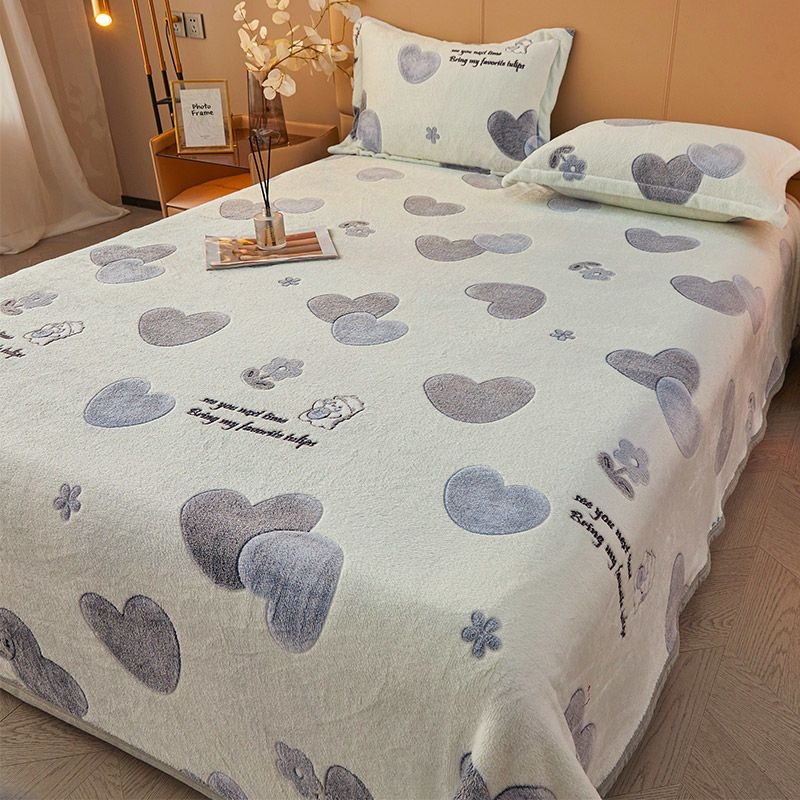 Чаршаф от полар Nanjiren Snowflake, подплатен с полар, удебелен коралов полар, одеяло Milk Faleirong, калъф за одеяло за диван