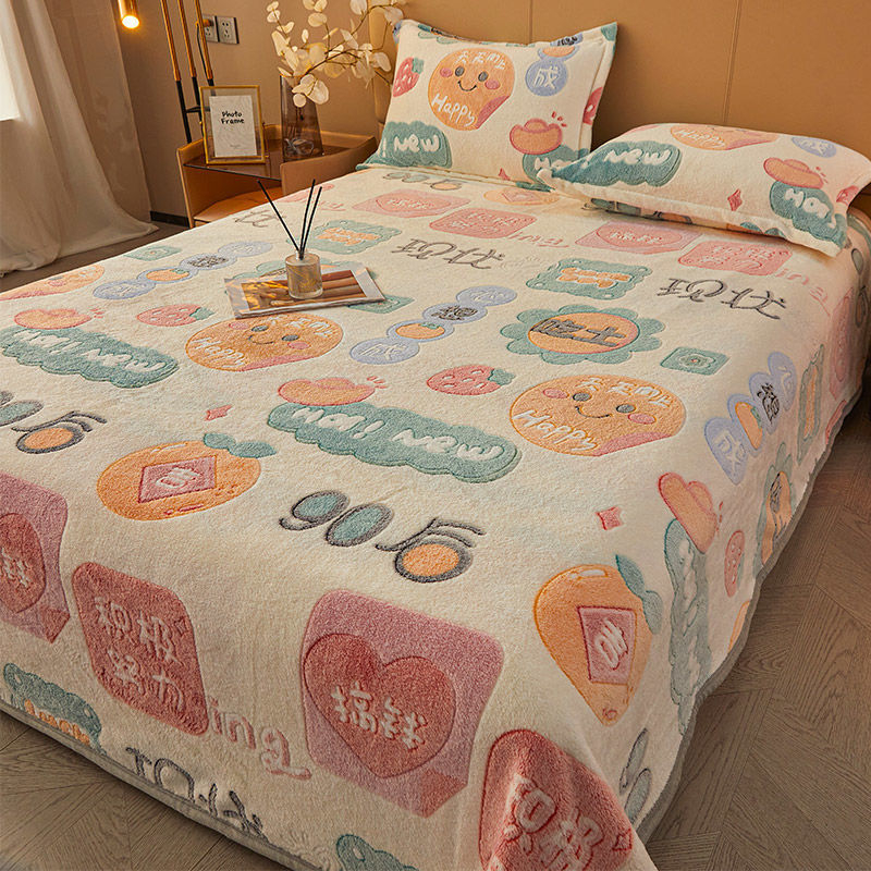 Чаршаф от полар Nanjiren Snowflake, подплатен с полар, удебелен коралов полар, одеяло Milk Faleirong, калъф за одеяло за диван