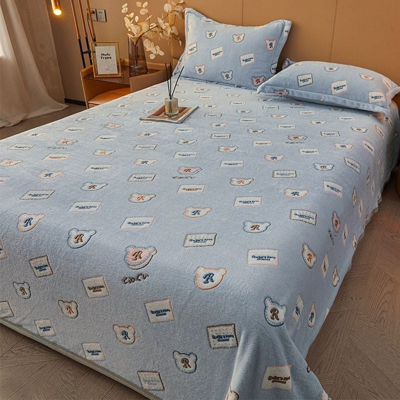 Чаршаф от полар Nanjiren Snowflake, подплатен с полар, удебелен коралов полар, одеяло Milk Faleirong, калъф за одеяло за диван