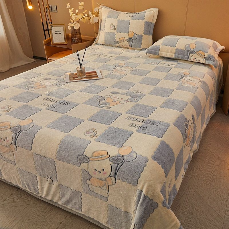 Чаршаф от полар Nanjiren Snowflake, подплатен с полар, удебелен коралов полар, одеяло Milk Faleirong, калъф за одеяло за диван