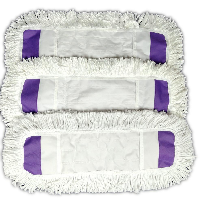 Zamjenska krpa za mop s ravnom krpom, navlaka za mop od 65 cm, pamučni konac, upija prašinu, glava za guranje, lijena glava krpe za mop