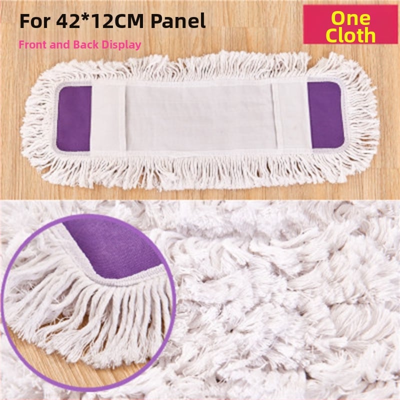 Zamjenska krpa za mop s ravnom krpom, navlaka za mop od 65 cm, pamučni konac, upija prašinu, glava za guranje, lijena glava krpe za mop