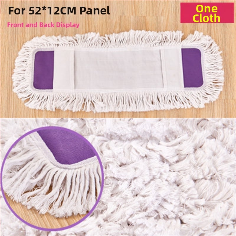 Zamjenska krpa za mop s ravnom krpom, navlaka za mop od 65 cm, pamučni konac, upija prašinu, glava za guranje, lijena glava krpe za mop