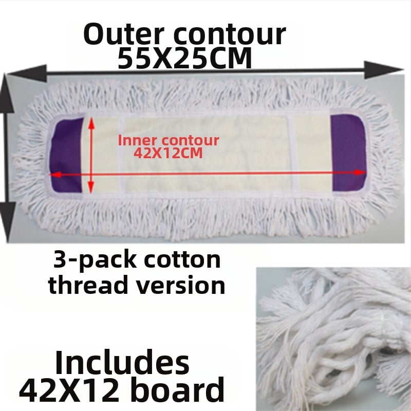 Zamjenska krpa za mop s ravnom krpom, navlaka za mop od 65 cm, pamučni konac, upija prašinu, glava za guranje, lijena glava krpe za mop