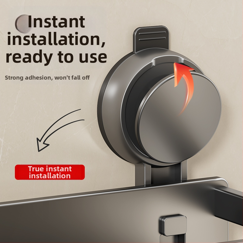 Стойка за съхранение на тоалетна чиния с вендуза, баня, тоалетни кърпи, душ гел, шампоан, козметика, стойка за съхранение, без перфоратор