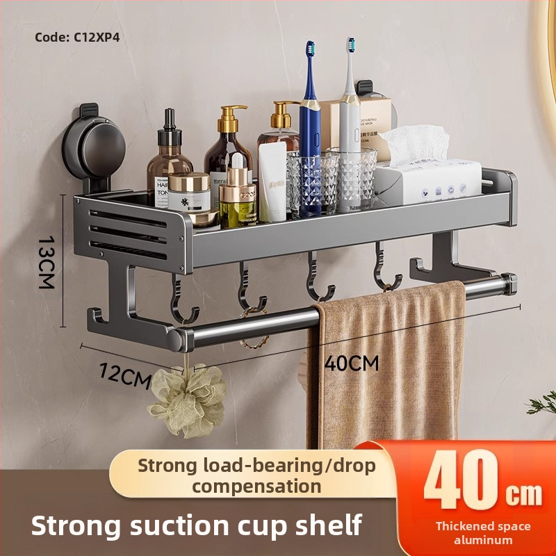 Tualeto siurbimo puodelio laikymo lentynėlė vonios kambariui Tualetiniai rankšluosčiai Dušo želė Šampūnas Kosmetikos laikymo lentynėlė be perforatoriaus