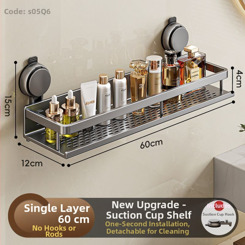 Tualeto siurbimo puodelio laikymo lentynėlė vonios kambariui Tualetiniai rankšluosčiai Dušo želė Šampūnas Kosmetikos laikymo lentynėlė be perforatoriaus