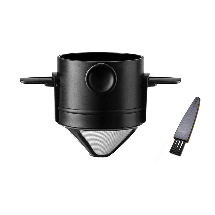 Teleskopinis lašelinis kavos filtras Nerūdijančio plieno kavos filtras Daugkartinio naudojimo