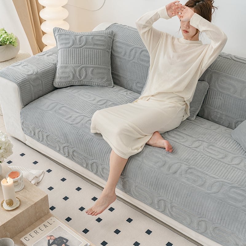 Μαξιλάρι καναπέ βελούδου χειμωνιάτικο υπόλευκο παχύρρευστο αντιολισθητικό 2024 νέο μοντέλο μαξιλαριού καθίσματος χειμωνιάτικο κάλυμμα καναπέ