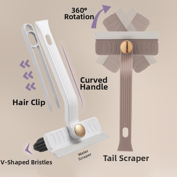 Rotējoša daudzfunkcionāla spraugu tīrīšanas birste ar cietiem matiem, divi vienā, vannas istabas flīzēm, bez stāva leņķa, grīdas spraugas birste, sienu birste, grīdas birste