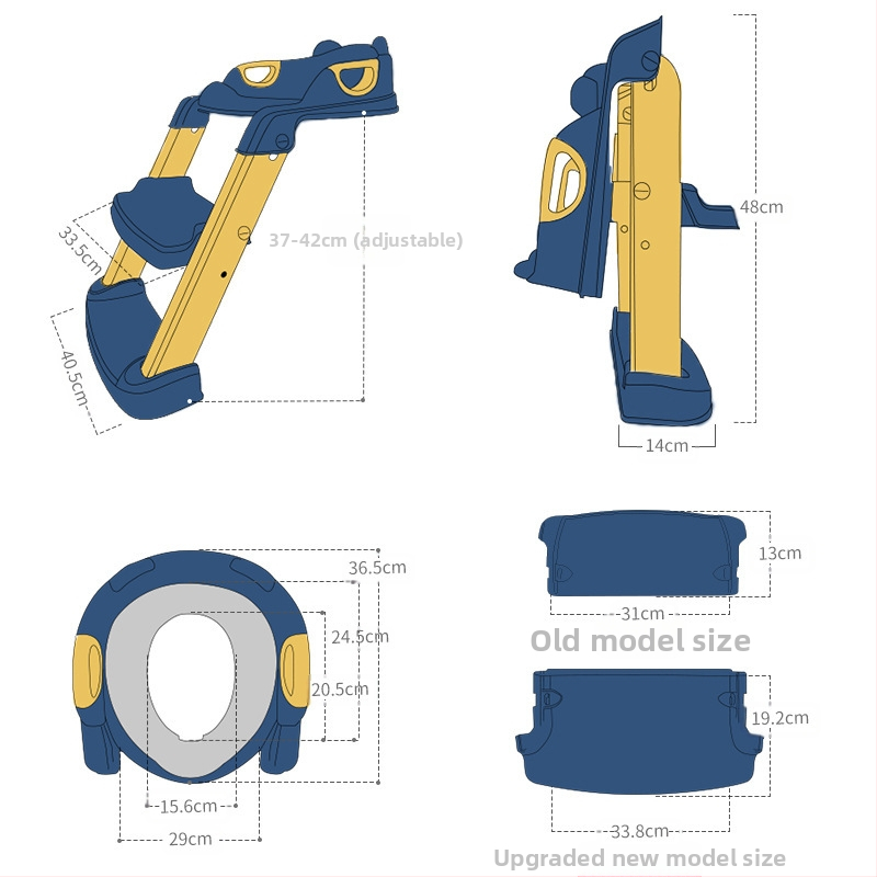 Детска тоалетна седалка, стълбищен тип момче и момиче, сгъваема рамка за тоалетна седалка, бебешки писоар