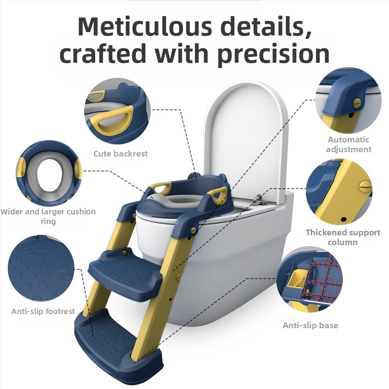 Детска тоалетна седалка, стълбищен тип момче и момиче, сгъваема рамка за тоалетна седалка, бебешки писоар