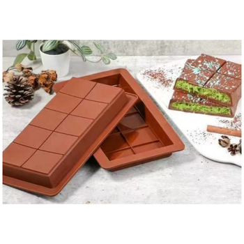 Határon átnyúló 10 hosszú, négyzet alakú csokoládéformához, élelmiszeripari szilikon sütőformához, barkács konyhai süteményformához