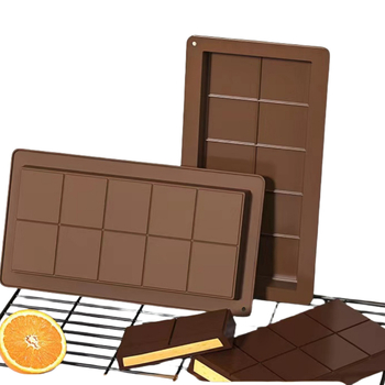Határon átnyúló 10 hosszú, négyzet alakú csokoládéformához, élelmiszeripari szilikon sütőformához, barkács konyhai süteményformához