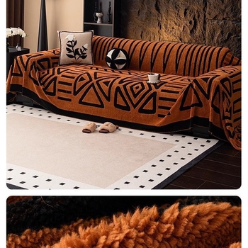 Удобна памучна кадифена кърпа за диван Houndstooth, калъф за диван, нов стил, висок клас, лек луксозен домашен еднокомпонентен диван