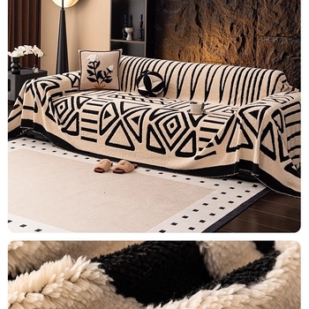 Удобна памучна кадифена кърпа за диван Houndstooth, калъф за диван, нов стил, висок клас, лек луксозен домашен еднокомпонентен диван