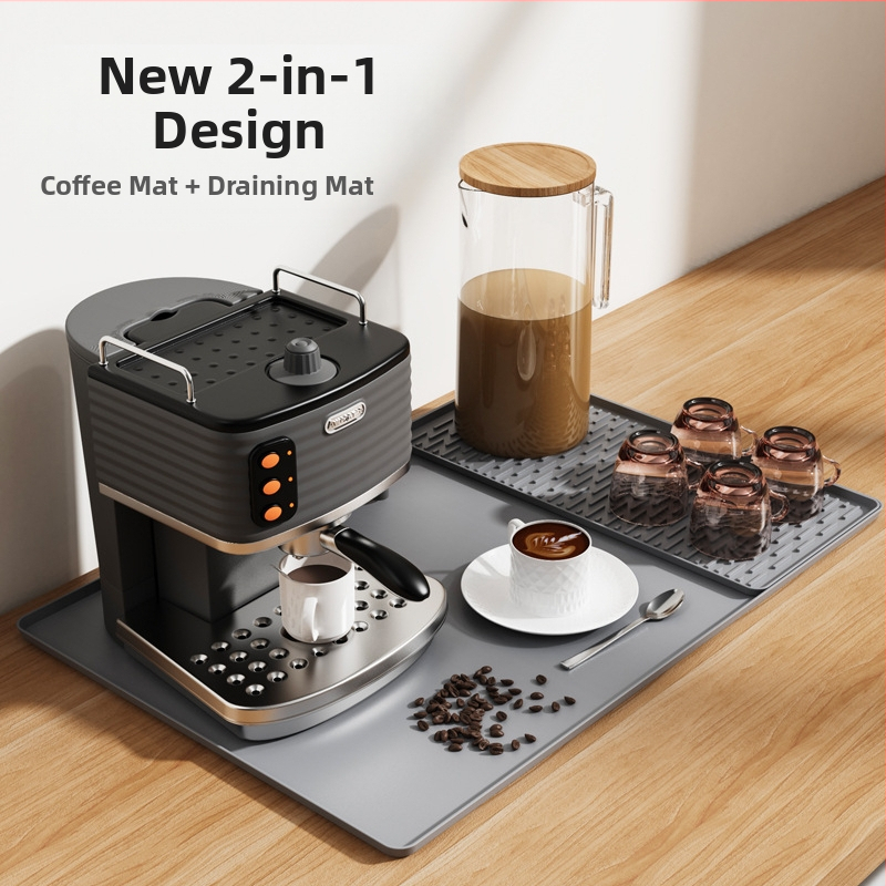 Uus kohvimatt, kausi kuivatusmatt, libisemiskindel baari äravoolumatt, silikoonist köögilauamatt, söögilauamatt, pesemisvaba matt