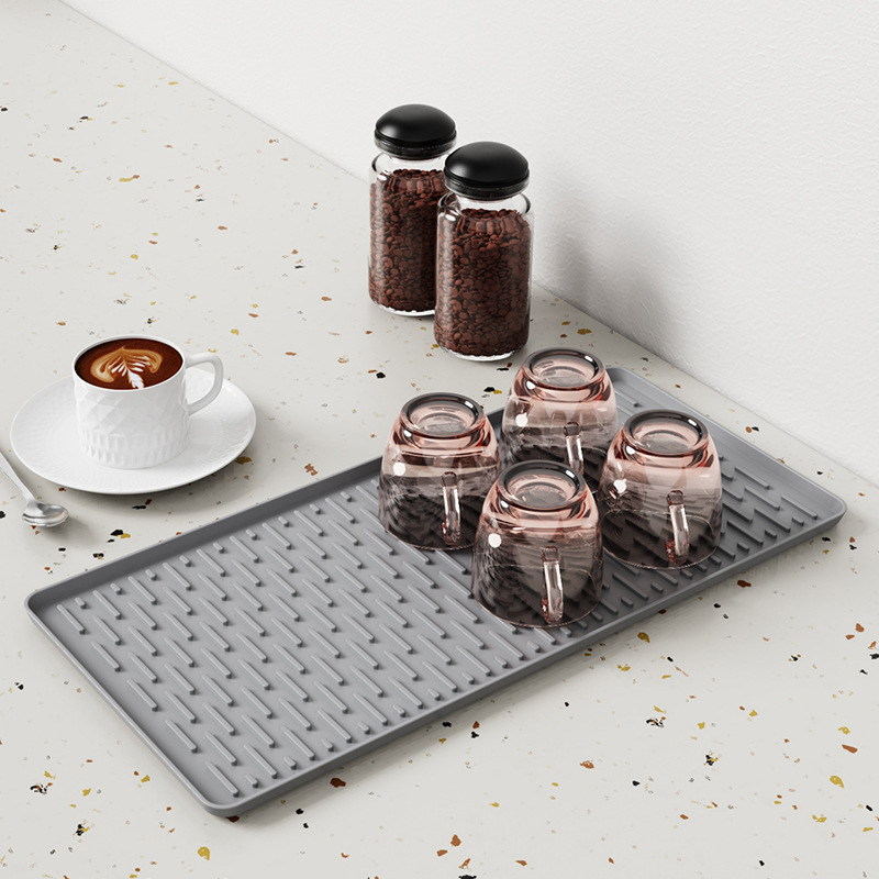 Uus kohvimatt, kausi kuivatusmatt, libisemiskindel baari äravoolumatt, silikoonist köögilauamatt, söögilauamatt, pesemisvaba matt