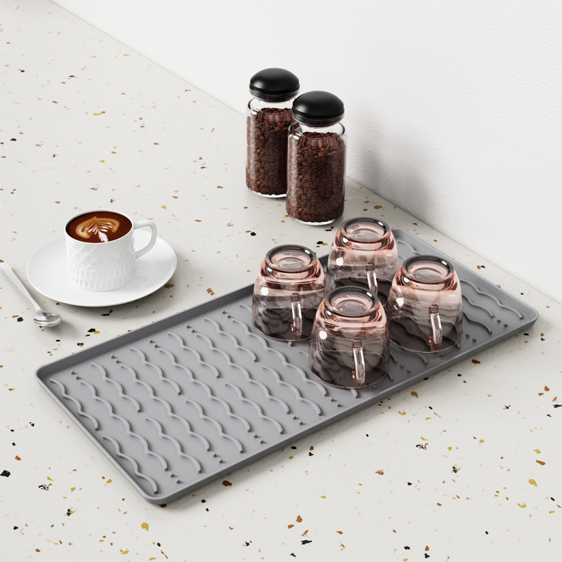 Uus kohvimatt, kausi kuivatusmatt, libisemiskindel baari äravoolumatt, silikoonist köögilauamatt, söögilauamatt, pesemisvaba matt