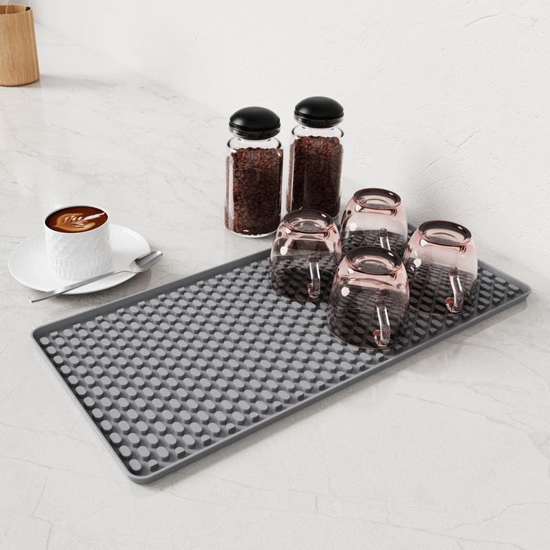 Uus kohvimatt, kausi kuivatusmatt, libisemiskindel baari äravoolumatt, silikoonist köögilauamatt, söögilauamatt, pesemisvaba matt