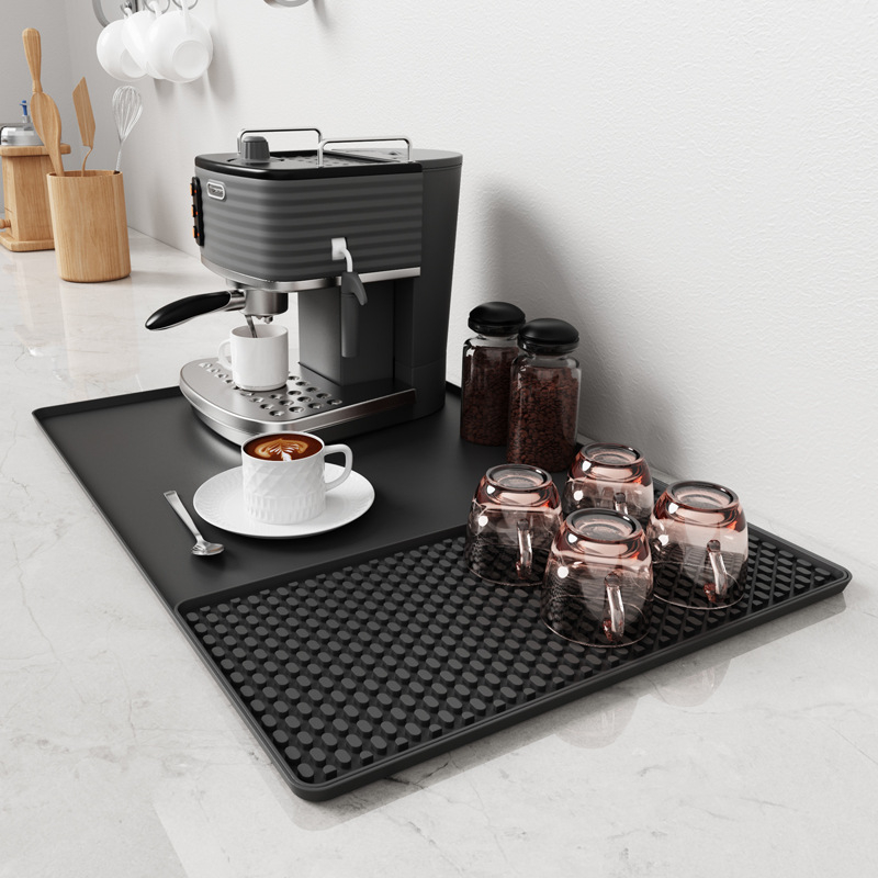 Uus kohvimatt, kausi kuivatusmatt, libisemiskindel baari äravoolumatt, silikoonist köögilauamatt, söögilauamatt, pesemisvaba matt