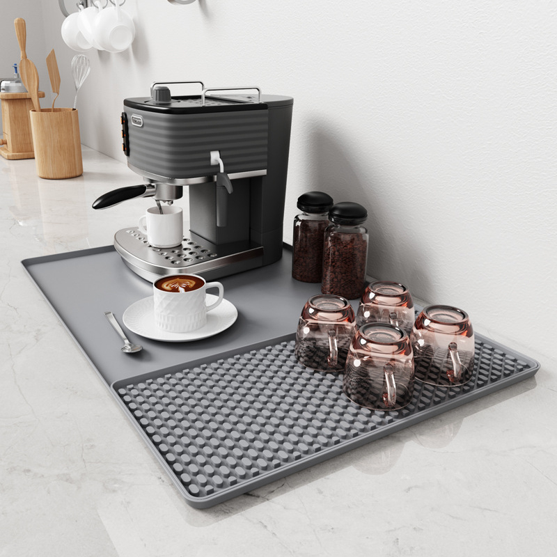 Uus kohvimatt, kausi kuivatusmatt, libisemiskindel baari äravoolumatt, silikoonist köögilauamatt, söögilauamatt, pesemisvaba matt