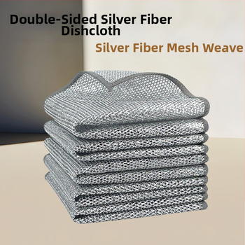 Terastraadist pall, terastraadist nõudepesulapp, köögipuhastuslapp, spetsiaalne hõbedane traat, õlivaba hari, panni nõudepesurätik