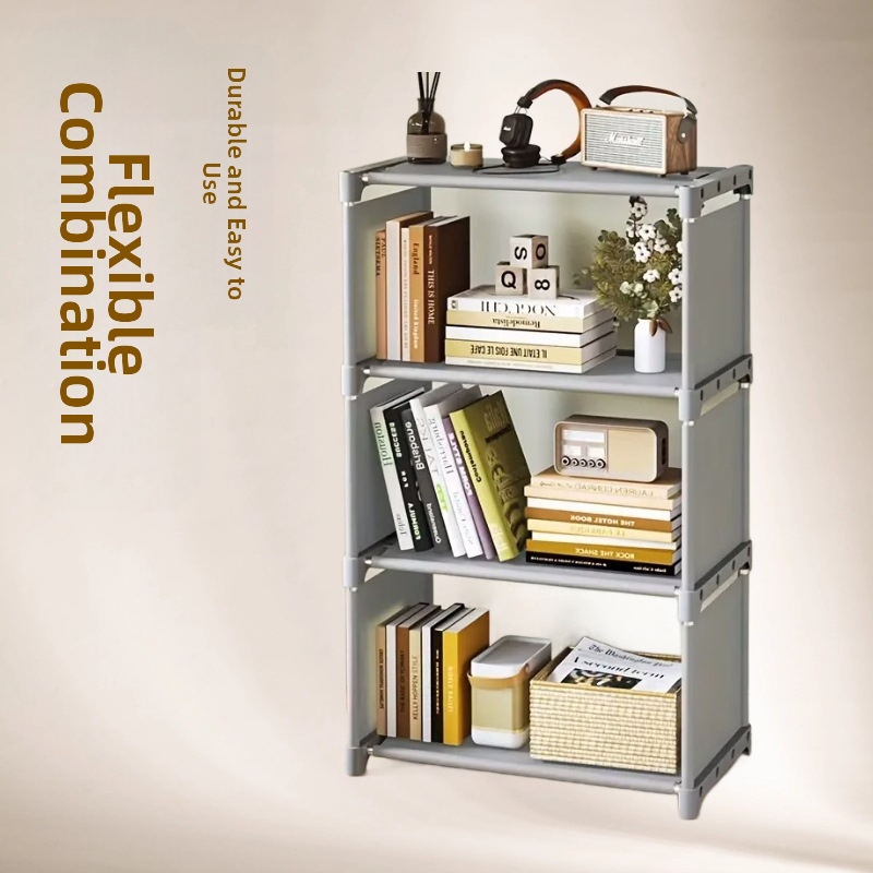 Проста етажерка за книги, креативна библиотека за студенти, цветен стил, многоетажна комбинация от подсилени шкафчета