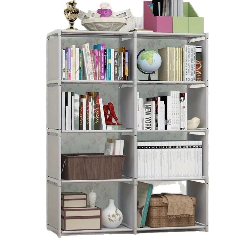 Lihtne raamaturiiul, loominguline õpilaskomplekt, raamaturiiuli värvistiil, mitme riiuliga kombinatsioon, tugevdatud kapp