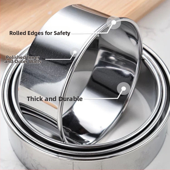 Plieninė žiedinė forma, Bobo apvali forma, torto žiedinė forma, pilnas keptų koldūnų odos putėsių žiedo rinkinys, Sikang forma