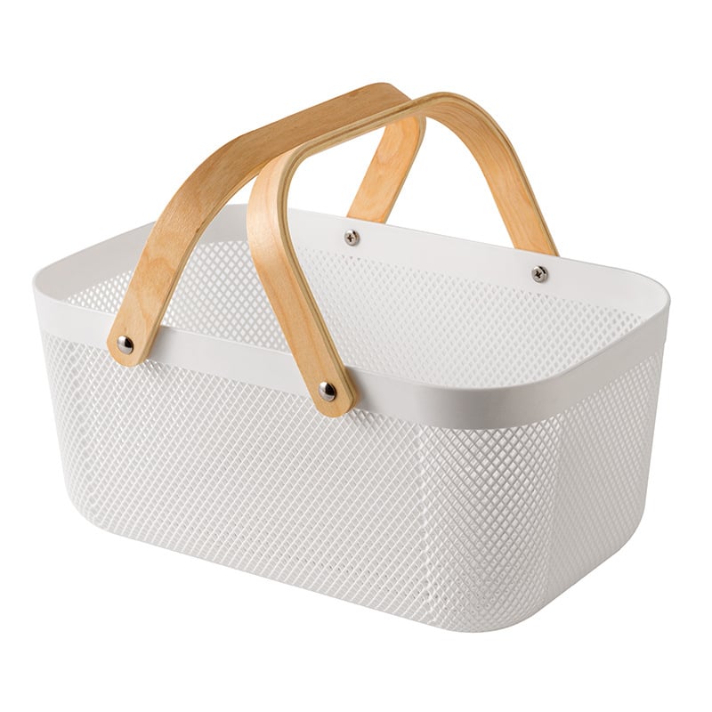 Преносима кошница за съхранение на подходяща цена, кошница за съхранение в домакинството, синя, кошница за съхранение в кухнята в японски стил, кошница за зеленчуци и плодове, синя, кошница за съхранение в банята