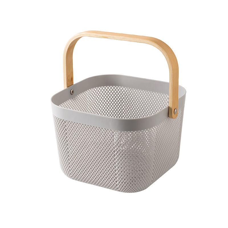 Преносима кошница за съхранение на подходяща цена, кошница за съхранение в домакинството, синя, кошница за съхранение в кухнята в японски стил, кошница за зеленчуци и плодове, синя, кошница за съхранение в банята