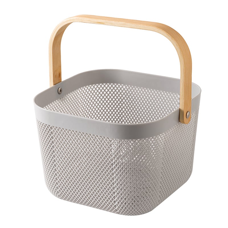 Преносима кошница за съхранение на подходяща цена, кошница за съхранение в домакинството, синя, кошница за съхранение в кухнята в японски стил, кошница за зеленчуци и плодове, синя, кошница за съхранение в банята