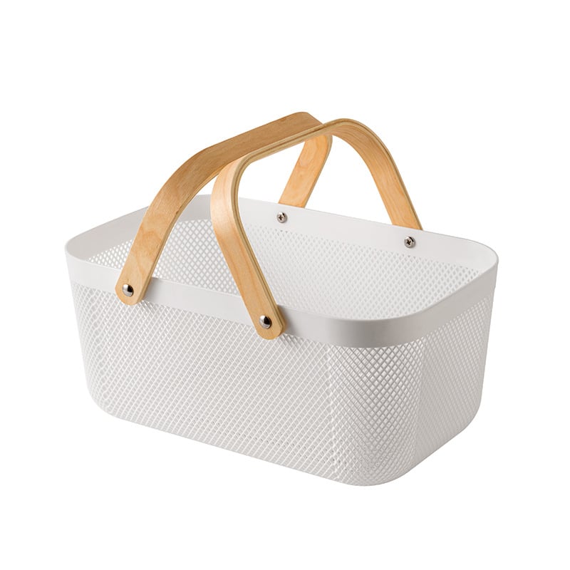 Преносима кошница за съхранение на подходяща цена, кошница за съхранение в домакинството, синя, кошница за съхранение в кухнята в японски стил, кошница за зеленчуци и плодове, синя, кошница за съхранение в банята
