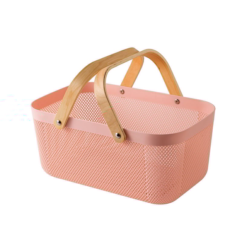 Преносима кошница за съхранение на подходяща цена, кошница за съхранение в домакинството, синя, кошница за съхранение в кухнята в японски стил, кошница за зеленчуци и плодове, синя, кошница за съхранение в банята