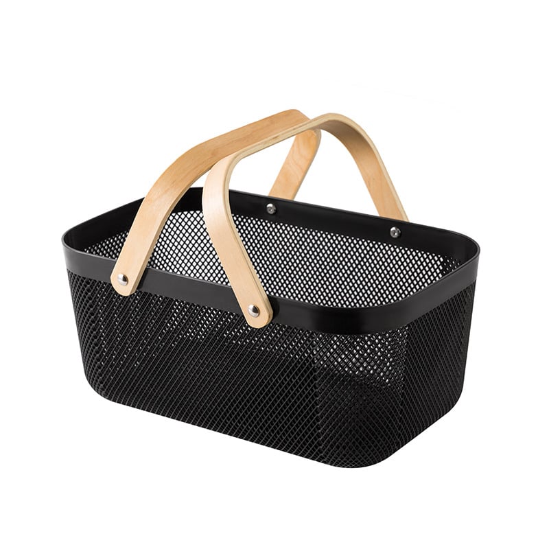 Преносима кошница за съхранение на подходяща цена, кошница за съхранение в домакинството, синя, кошница за съхранение в кухнята в японски стил, кошница за зеленчуци и плодове, синя, кошница за съхранение в банята