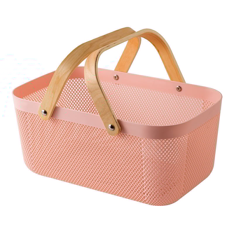 Преносима кошница за съхранение на подходяща цена, кошница за съхранение в домакинството, синя, кошница за съхранение в кухнята в японски стил, кошница за зеленчуци и плодове, синя, кошница за съхранение в банята