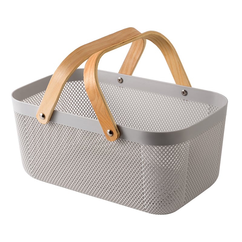 Преносима кошница за съхранение на подходяща цена, кошница за съхранение в домакинството, синя, кошница за съхранение в кухнята в японски стил, кошница за зеленчуци и плодове, синя, кошница за съхранение в банята