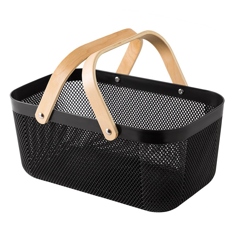 Преносима кошница за съхранение на подходяща цена, кошница за съхранение в домакинството, синя, кошница за съхранение в кухнята в японски стил, кошница за зеленчуци и плодове, синя, кошница за съхранение в банята