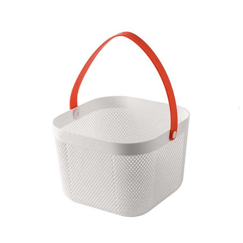 Преносима кошница за съхранение на подходяща цена, кошница за съхранение в домакинството, синя, кошница за съхранение в кухнята в японски стил, кошница за зеленчуци и плодове, синя, кошница за съхранение в банята