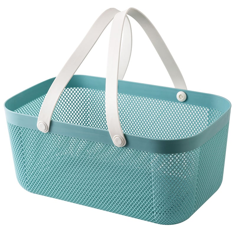 Преносима кошница за съхранение на подходяща цена, кошница за съхранение в домакинството, синя, кошница за съхранение в кухнята в японски стил, кошница за зеленчуци и плодове, синя, кошница за съхранение в банята