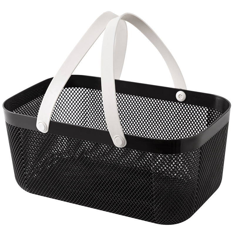 Преносима кошница за съхранение на подходяща цена, кошница за съхранение в домакинството, синя, кошница за съхранение в кухнята в японски стил, кошница за зеленчуци и плодове, синя, кошница за съхранение в банята