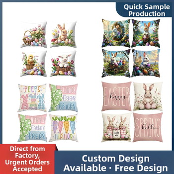 Határokon átnyúló otthoni északi húsvéti nyuszi párnahuzat kanapépárna éjjeli párnahuzat lenvászon párnahuzat nagykereskedelem