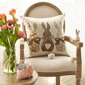 Διασυνοριακή Μαξιλαροθήκη για το Σπίτι Nordic Easter Bunny Μαξιλαροθήκη για τον Καναπέ Μαξιλαροθήκη για το Κομοδίνο Μαξιλαροθήκη για Λινά Χονδρική